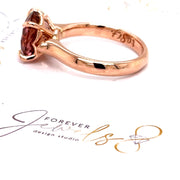 Rose Gold Pink Tourmaline Ring