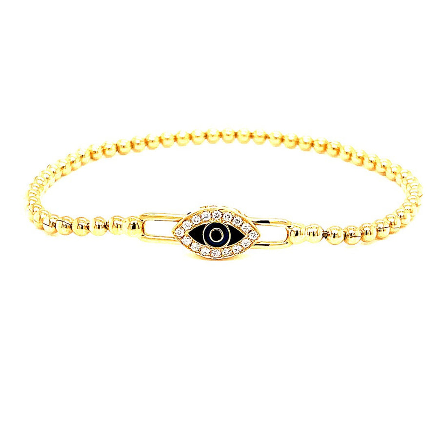 Evil eye Diamond and gold Bracelet